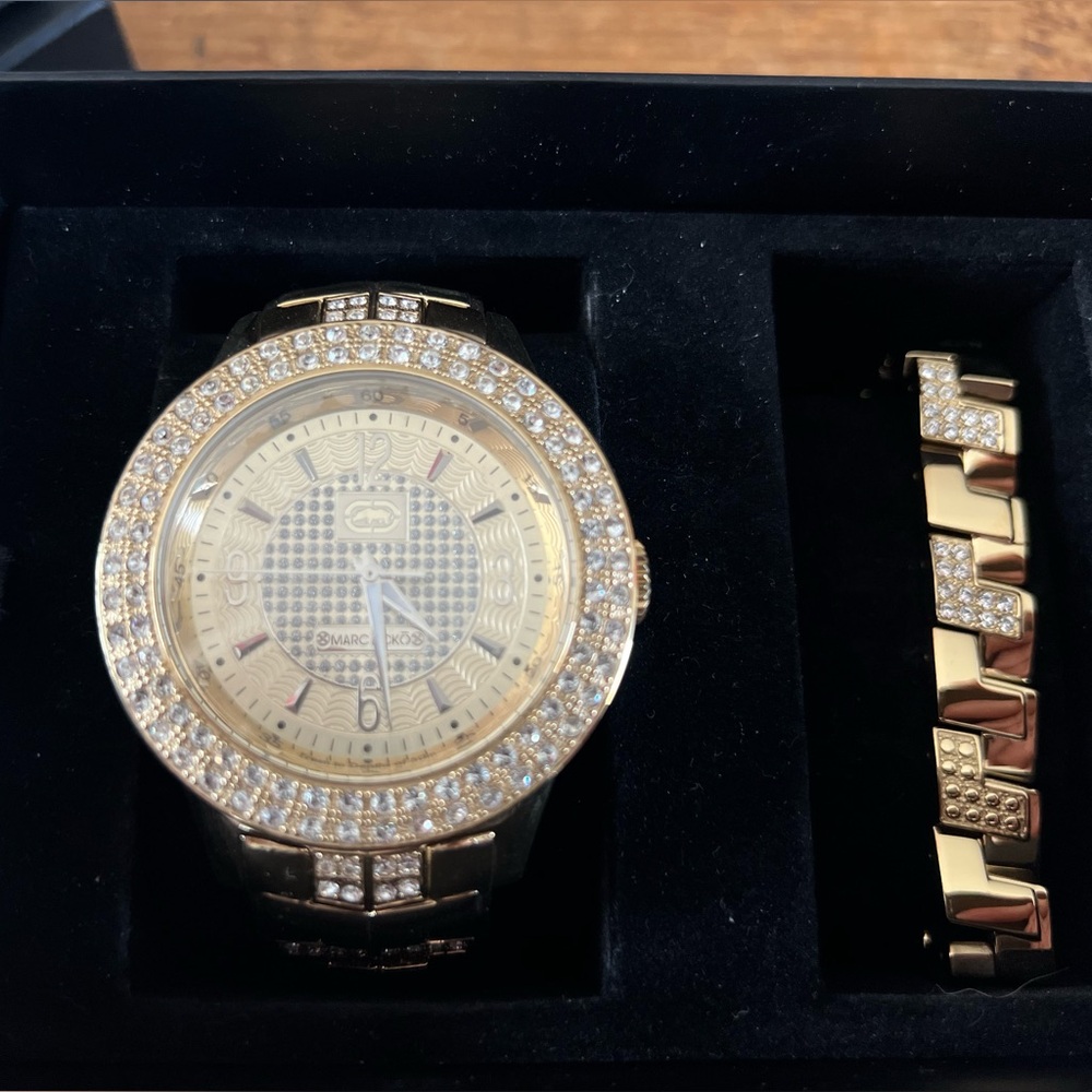 Vintage Marc Ecko “The King” Watch and bracelet set.